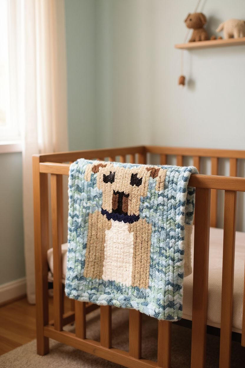 Fur-Ever Warm Dog Blanket Pattern | Hand/Finger Knitting Pattern | Pet Lover Gift | Cozy Dog Design | DIY Blanket PDF by Wicked Warmth