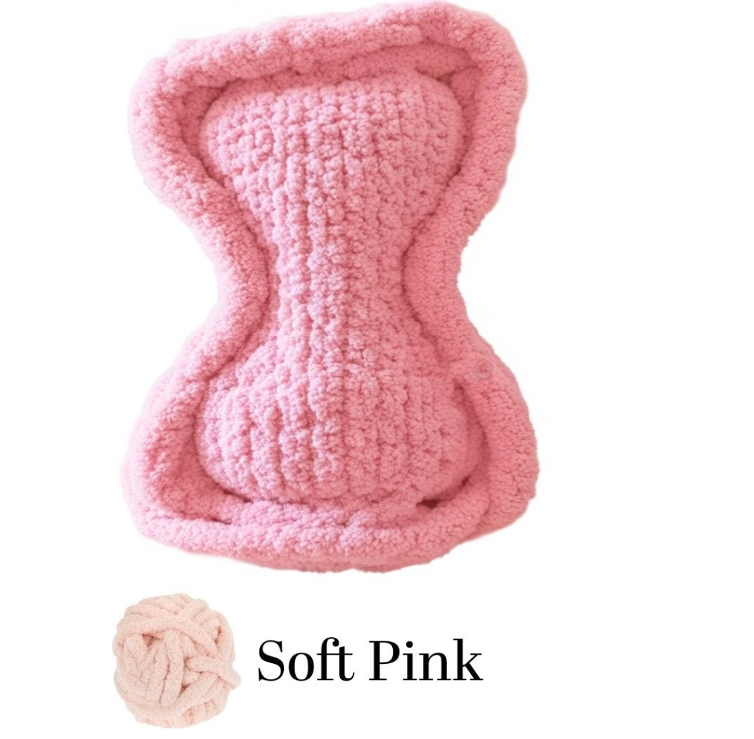 Soft Pink Bone Haven Pet Bed