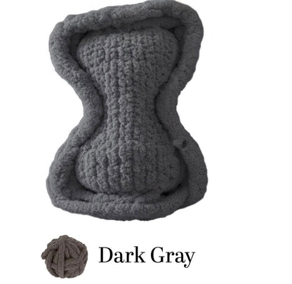 Dark Gray Bone Haven Pet Bed