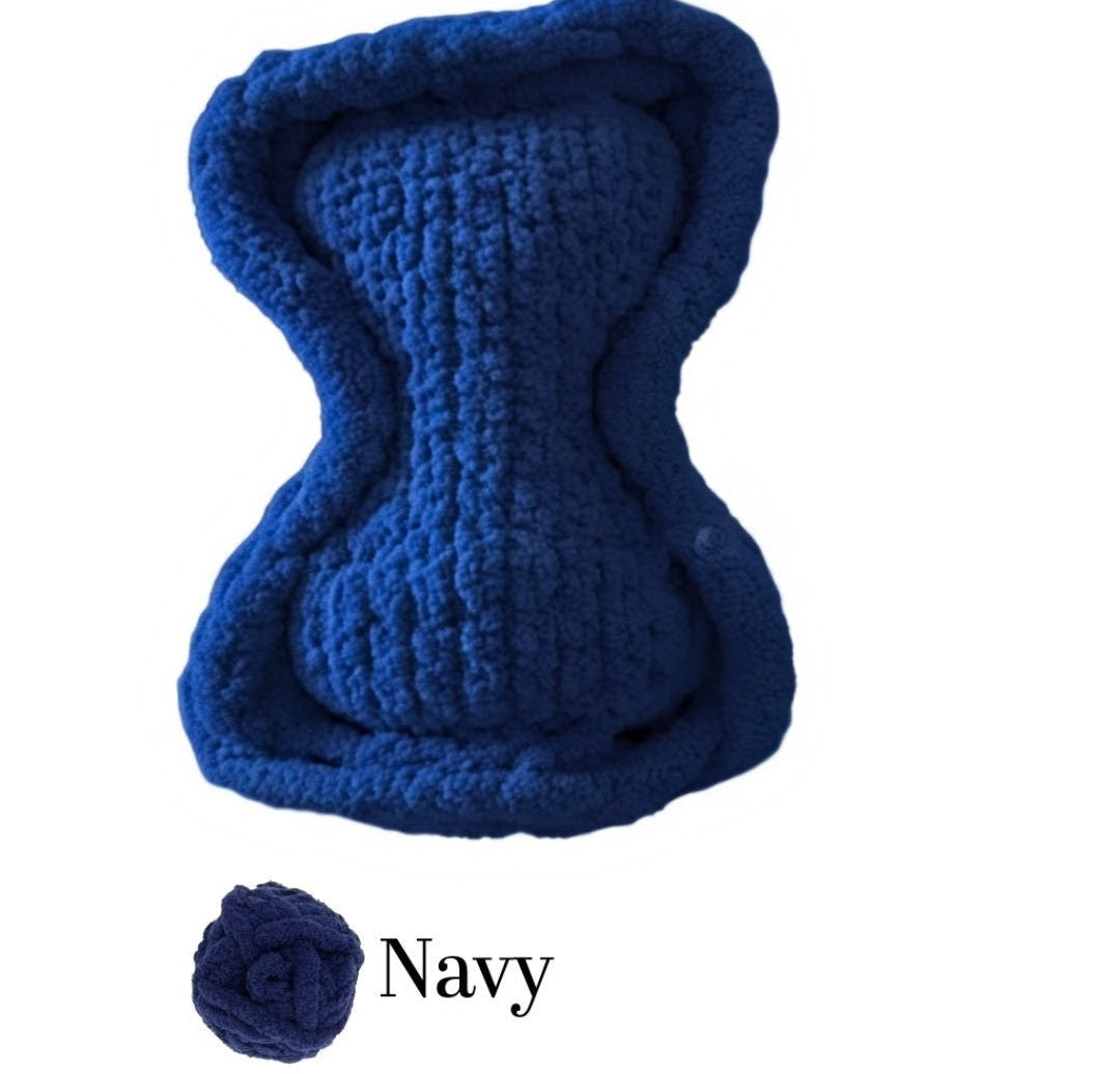 Navy Bone Haven Pet Bed