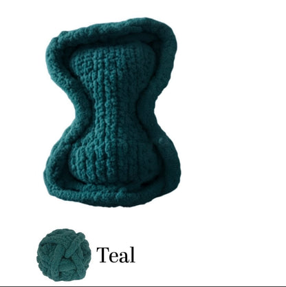 Teal Bone Haven Pet Bed