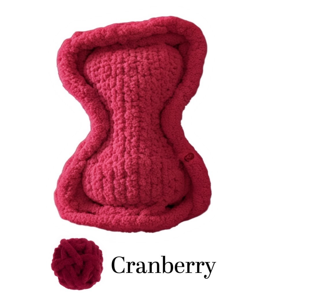 Cranberry Bone Haven Pet Bed