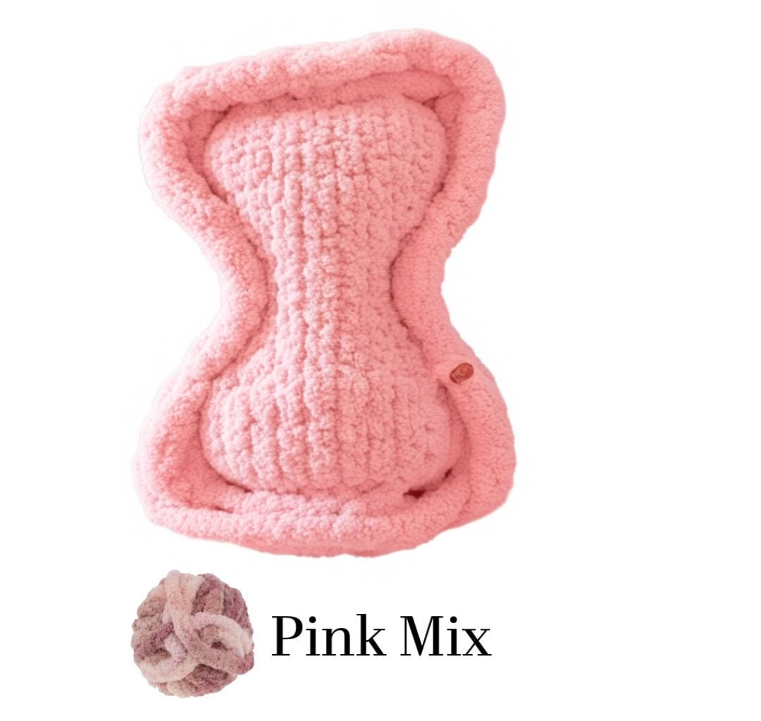 Pink Mix Bone Haven Pet Bed