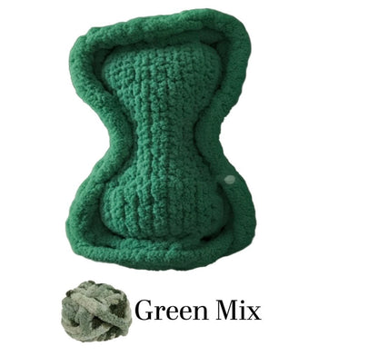 Green Mix Bone Haven Pet Bed