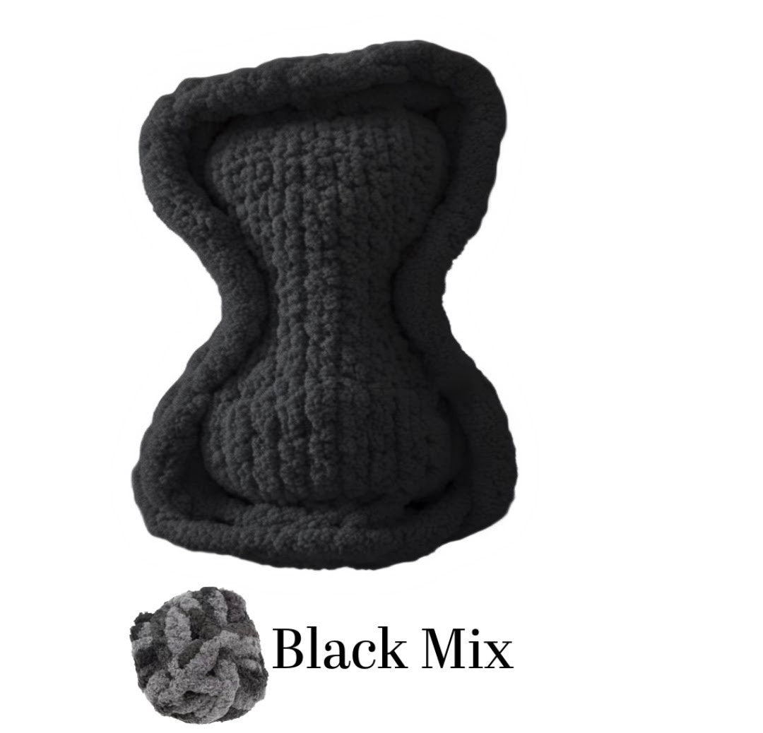 Black Mix Bone Haven Pet Bed