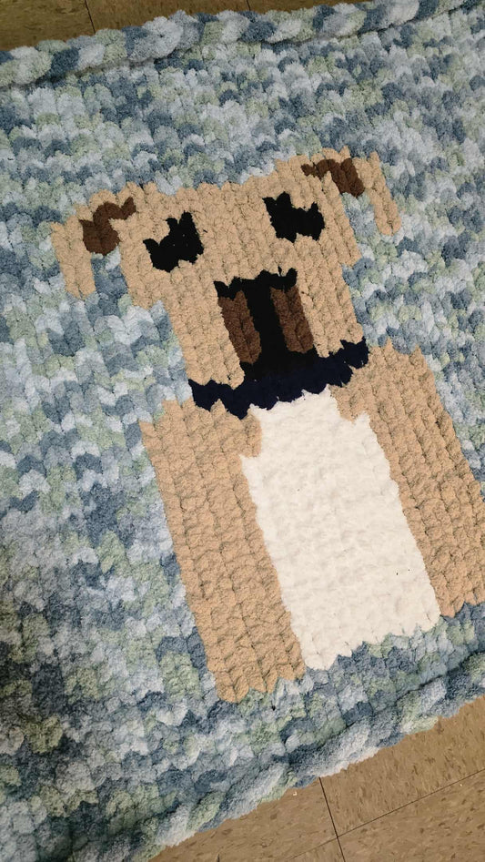 Fur-Ever Warm Dog Blanket Pattern | Hand/Finger Knitting Pattern | Pet Lover Gift | Cozy Dog Design | DIY Blanket PDF by Wicked Warmth