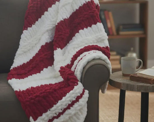 Candy Cane Cuddles Baby Blanket