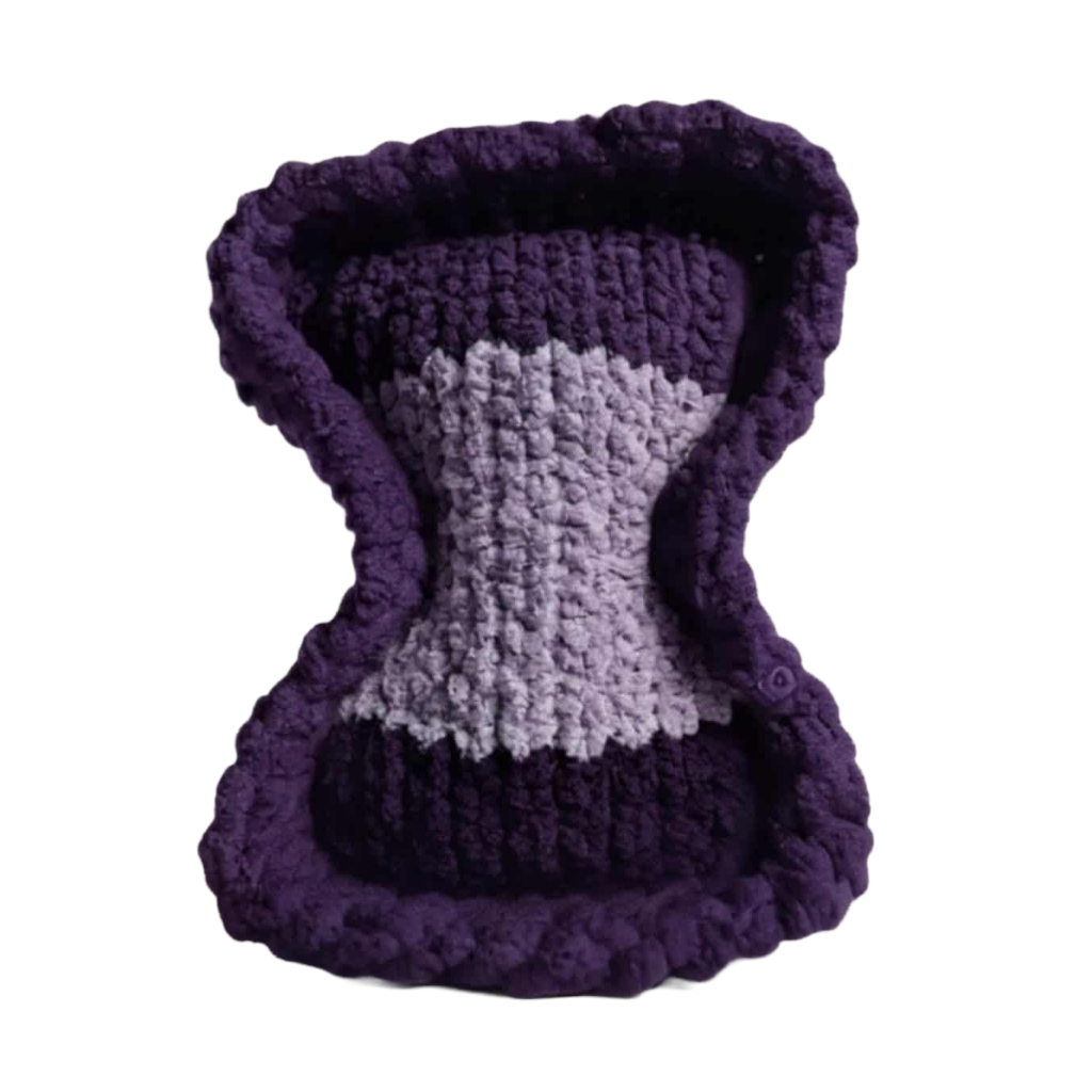 French Lilac-Orchid Striped Bone Haven Pet Bed