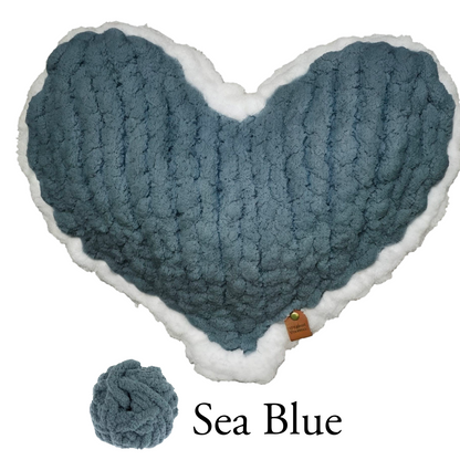 Sea Blue Enchanted Heart Pillow 