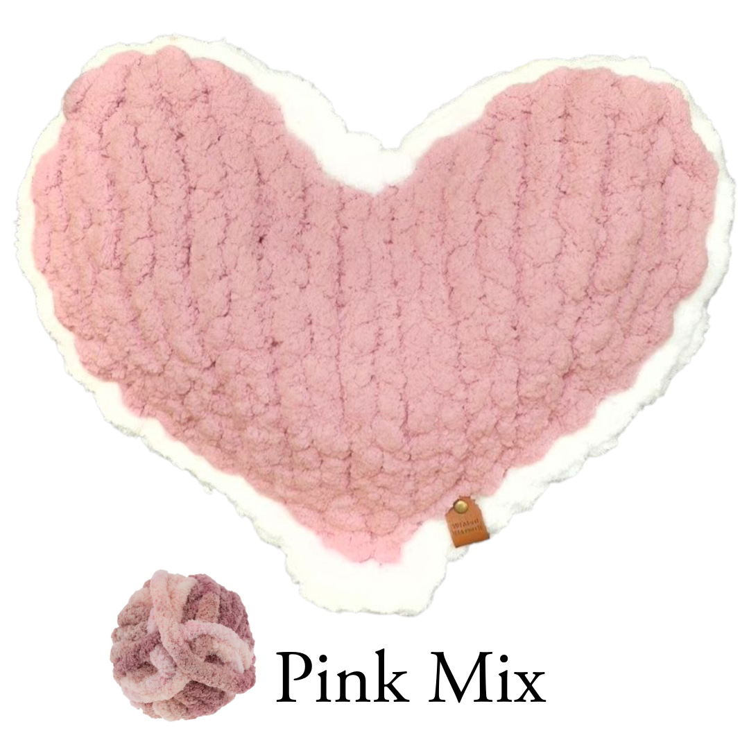 Pink Mix Enchanted Heart Pillow 
