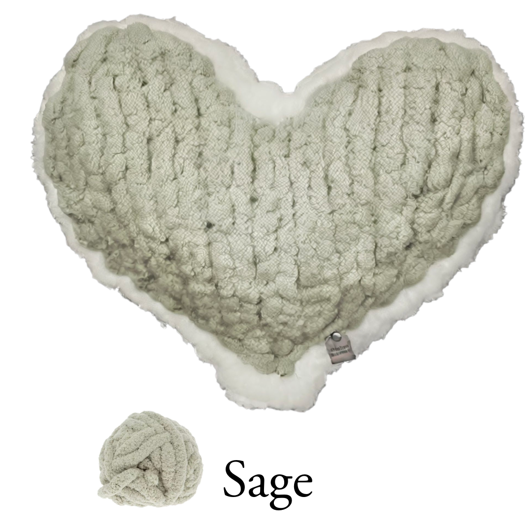 Sage Enchanted Heart Pillow 