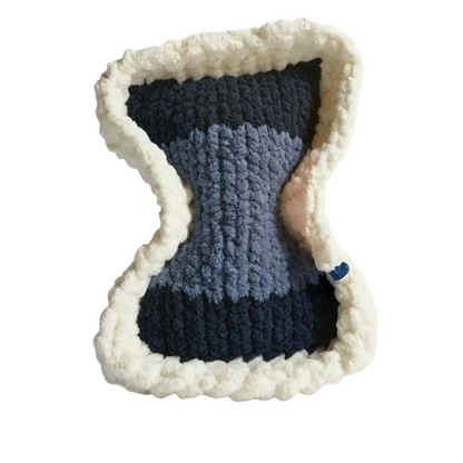 Ivory-Navy-Country Blue Striped Bone Haven Pet Bed
