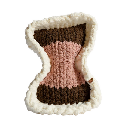 Ivory-Bridesmaid Pink-Coffee Striped Bone Haven Pet Bed