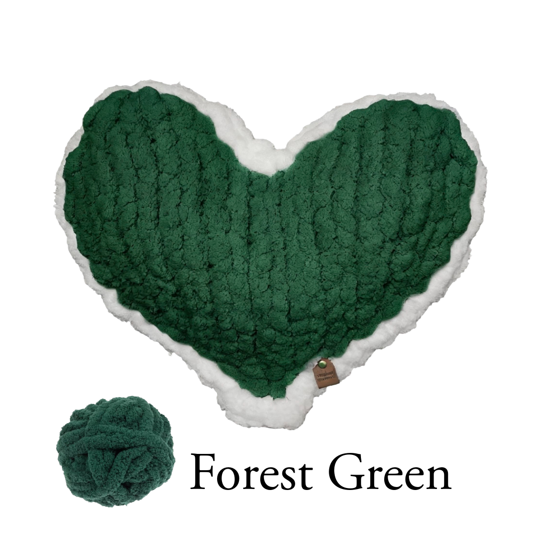 Forest Green Enchanted Heart Pillow 