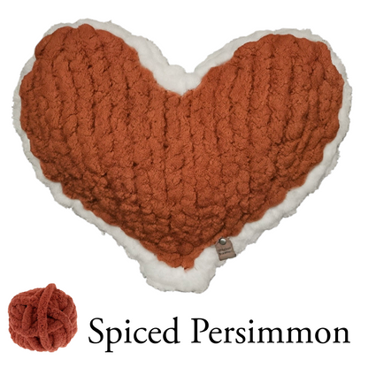 Spiced Persimmon Enchanted Heart Pillow 