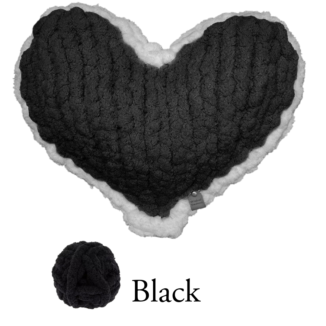 Black Enchanted Heart Pillow 