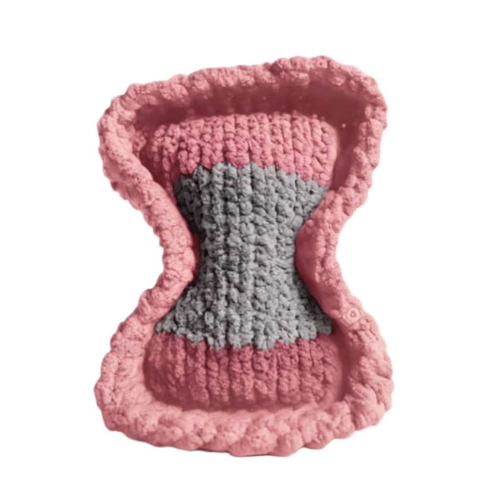 Bridesmaid Pink-Dark Gray Striped Bone Haven Pet Bed