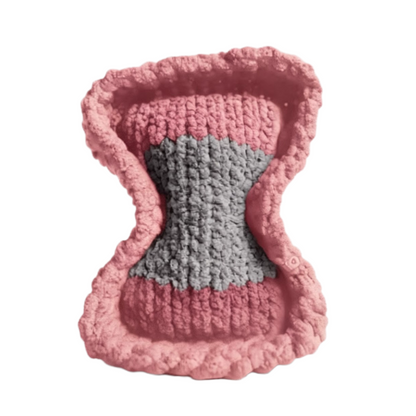 Bridesmaid Pink-Dark Gray Striped Bone Haven Pet Bed
