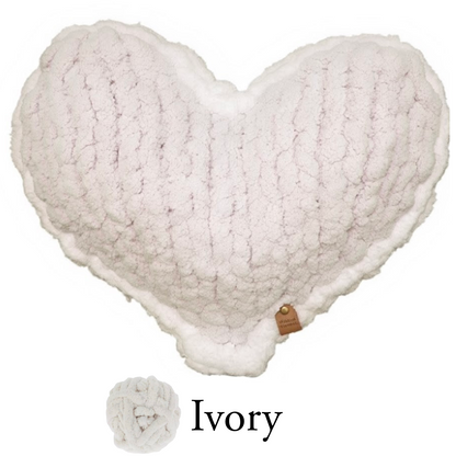 Ivory Enchanted Heart Pillow 