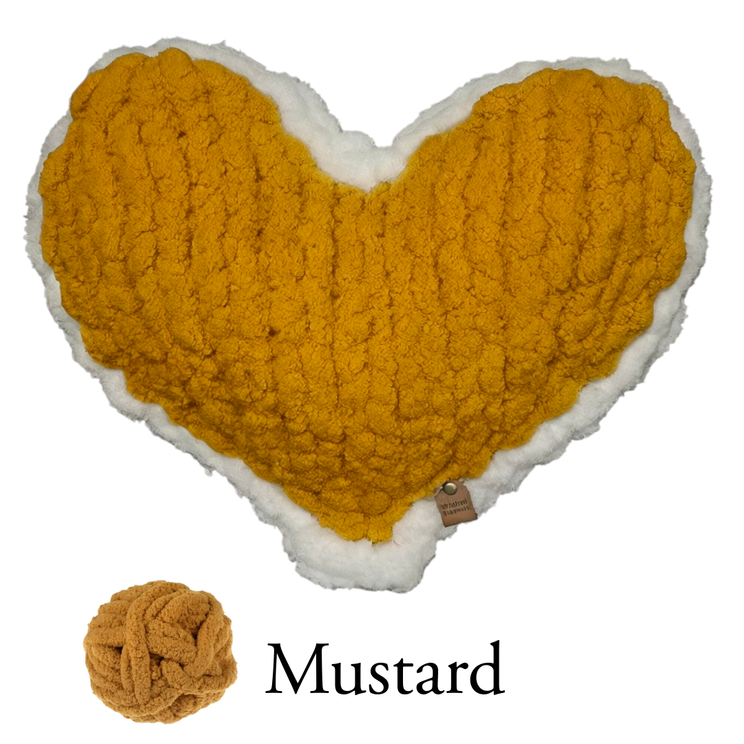 Mustard Enchanted Heart Pillow 