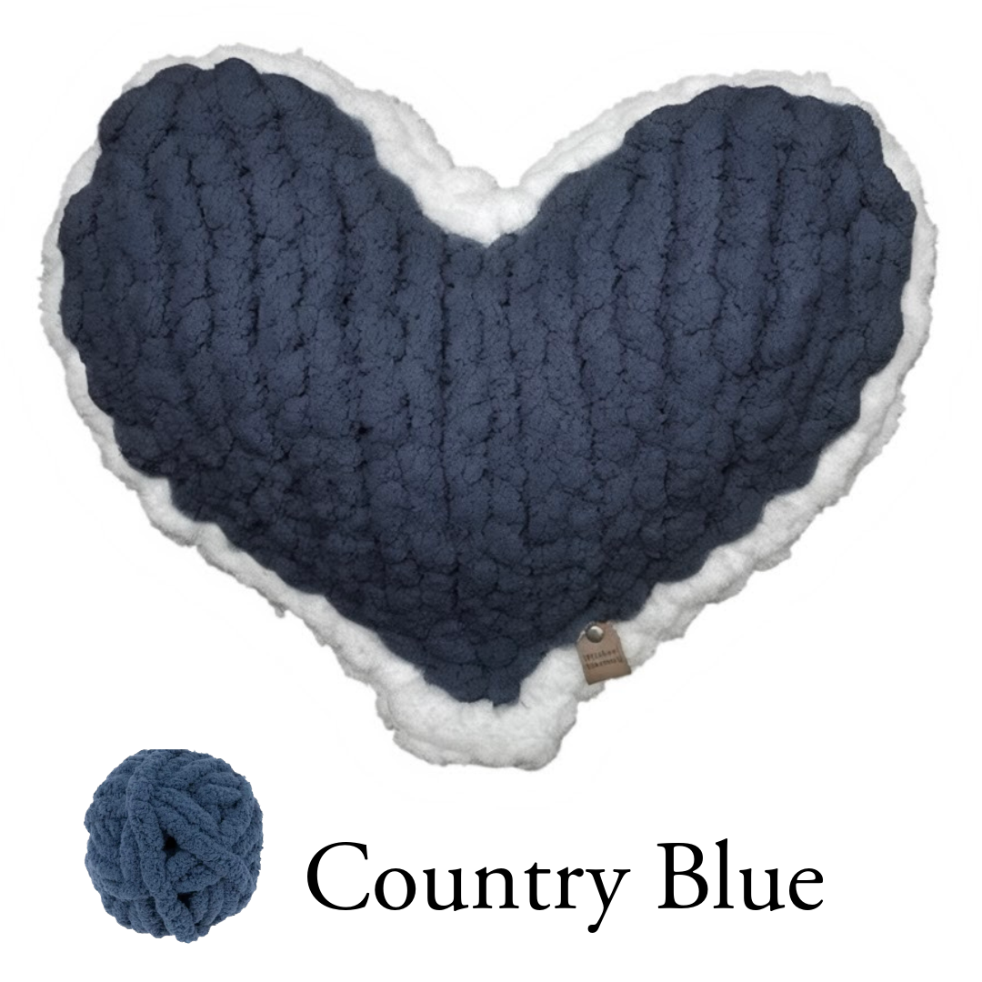 Country Blue Enchanted Heart Pillow 