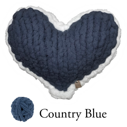Country Blue Enchanted Heart Pillow 