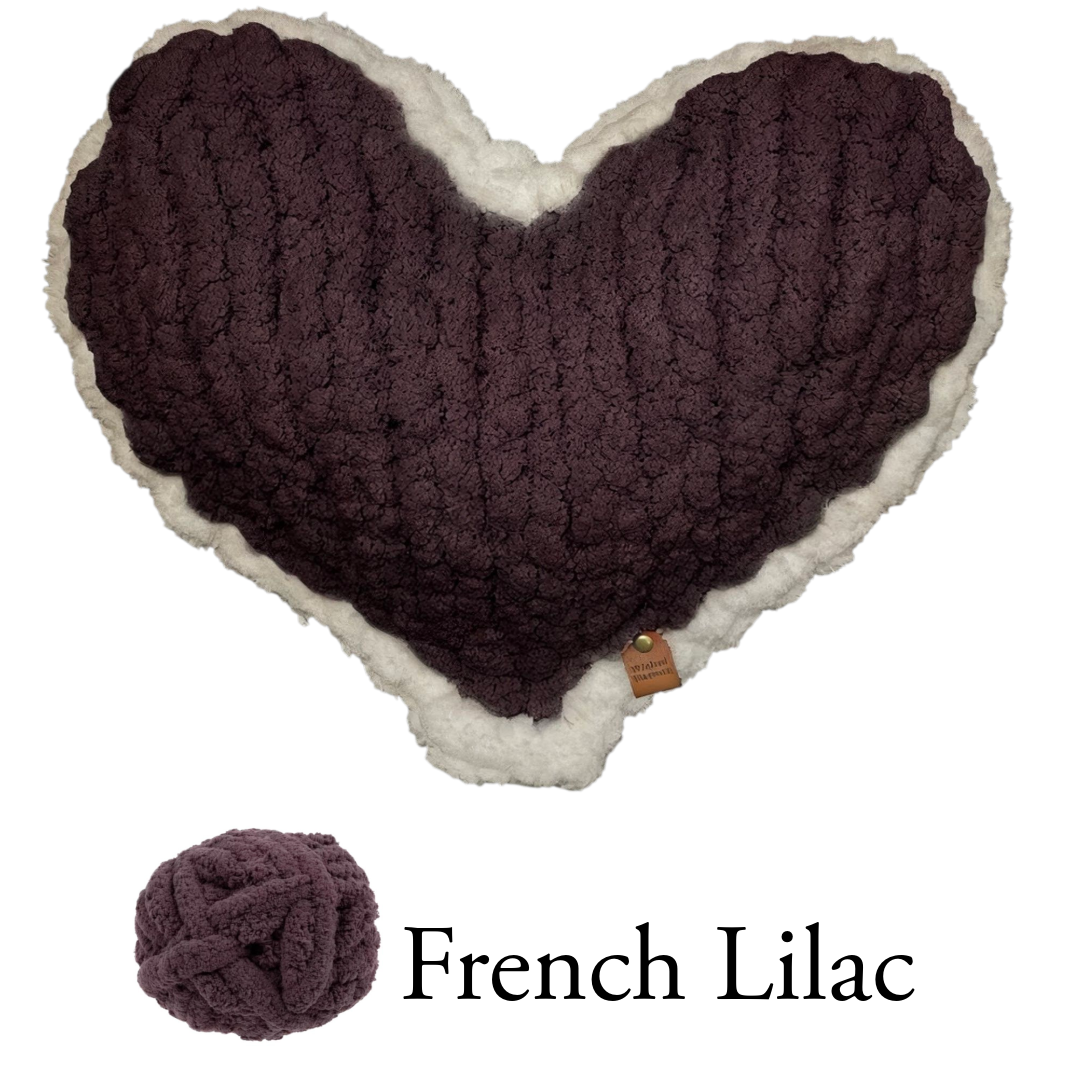 French Lilac Enchanted Heart Pillow 