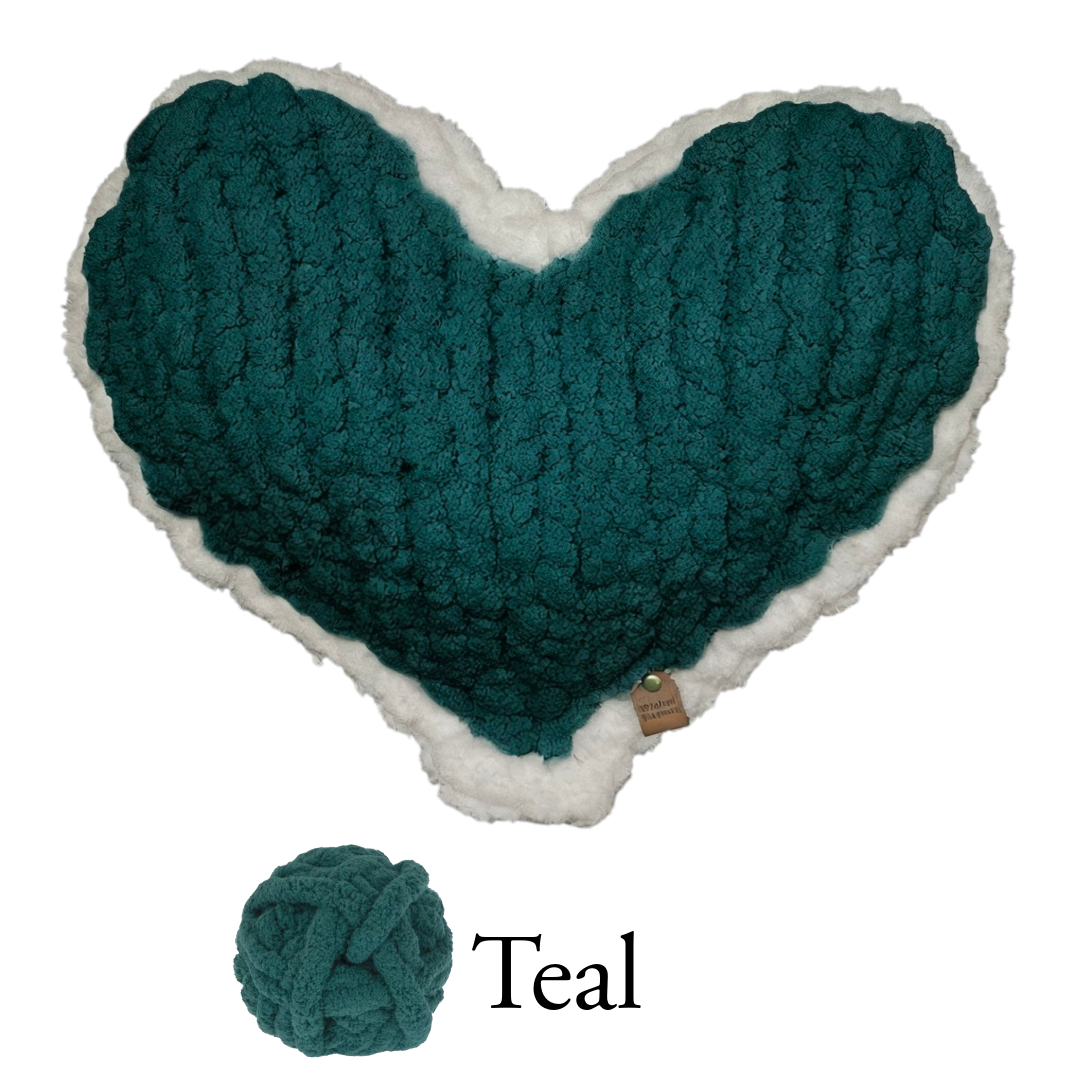 Teal Enchanted Heart Pillow 