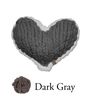 Dark Gray Enchanted Heart Pillow 