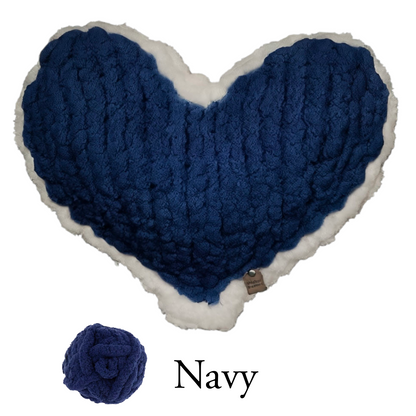 Navy Enchanted Heart Pillow 