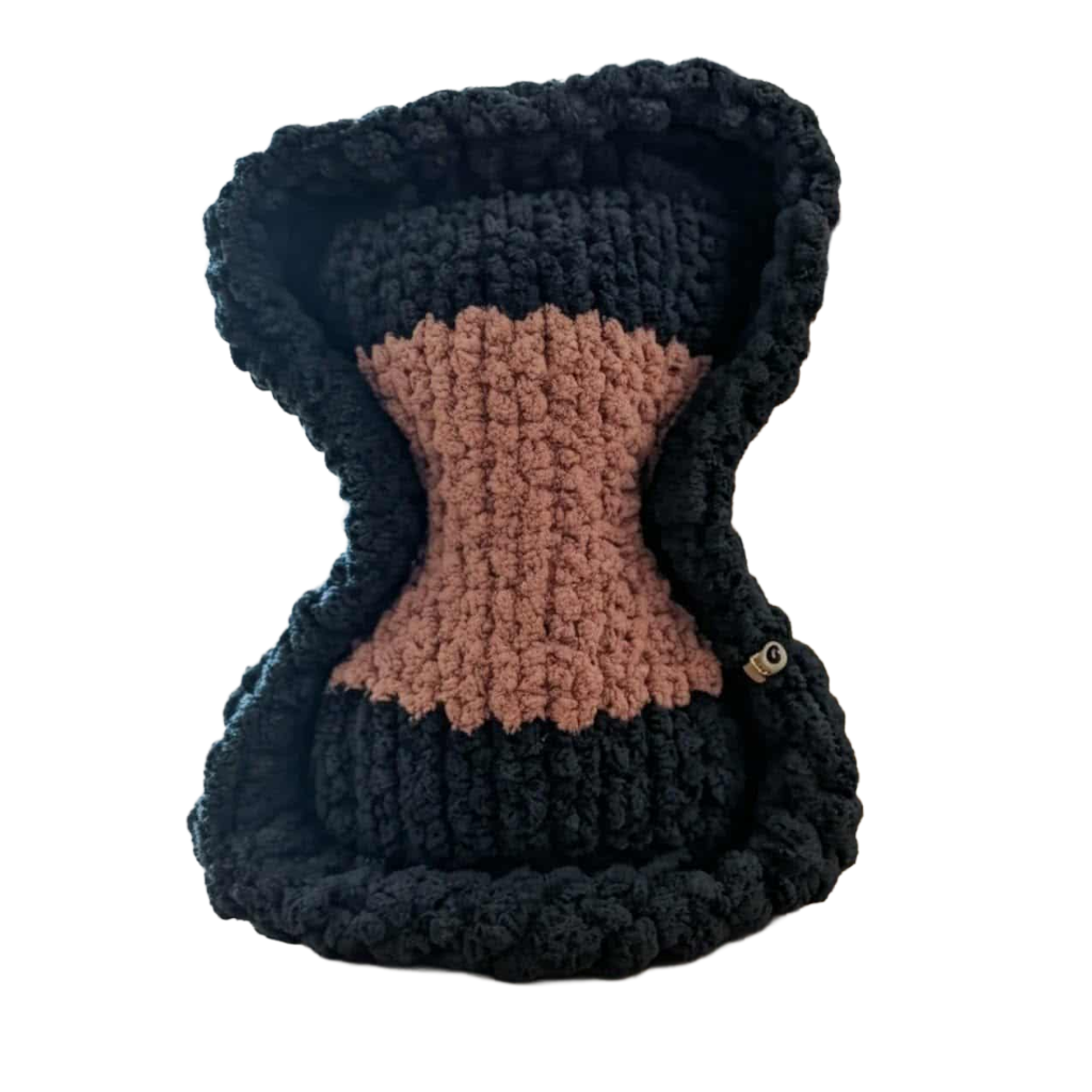 Black-Spiced Persimmon Striped Bone Haven Pet Bed