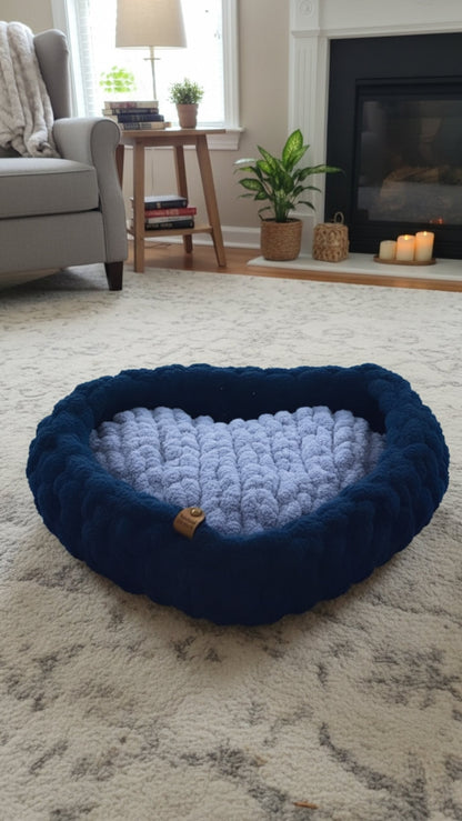 🐾💖 Pawfectly Loved Pet Bed – Heart-Shaped Custom Bed | Plush & Cozy | Handmade with Love 💖🐾
